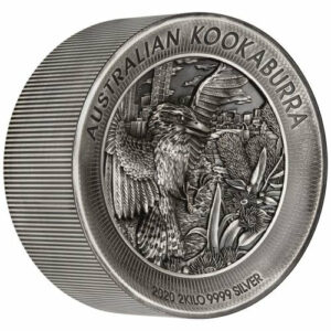2020 Australia 2 Kilogram Kookaburra High Relief Antique Finish Silver Coin