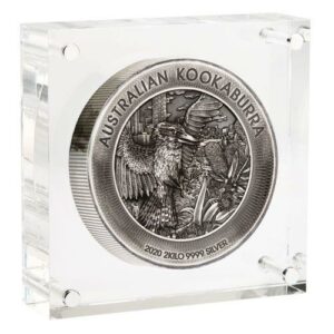 2020 Australia 2 Kg Kookaburra High Relief Antique Finish Silver Coin