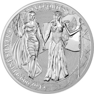 2019 Germania Mint 1 Ounce WMF 2020 Allegories 5 Marks .9999 Silver Round