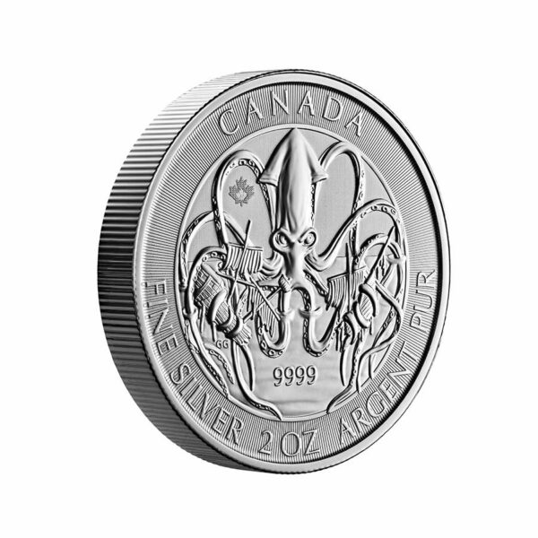 2020 Canada 2 Ounce Kraken Creatures of the North Silver Coin