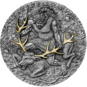 2020 Niue 2 Ounce Twelve Labours of Hercules - Ceryneian Hind High Relief Silver Coin
