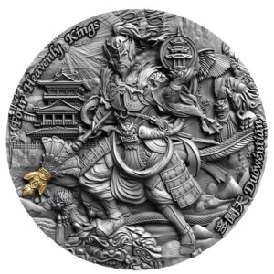 2020 Niue 2 Ounce Four Heavenly Kings Duowentian Ultra High Relief Silver Coin