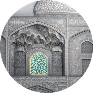 2020 Palau 1 Kilogram Tiffany Art Isfahan High Relief Antique Finish Silver Coin