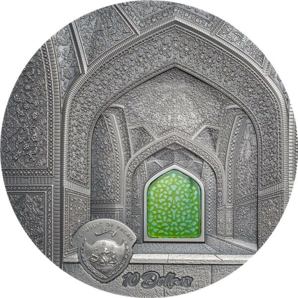 2020 Palau Tiffany Art Safavid High Relief Antique Finish Silver Coin