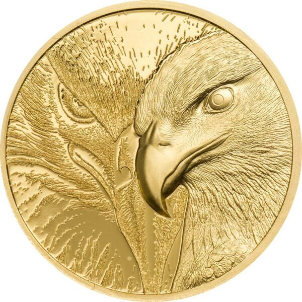2020 Mongolia 1/10 Ounce Majestic Eagle .9999 Gold Proof Coin