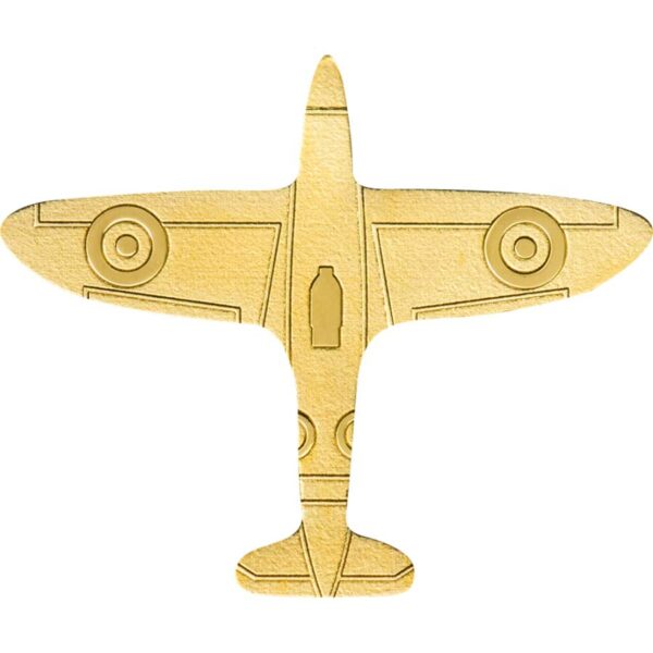 2020 Palau 1/2 Gram Golden Airplane Shaped .9999 Silk Finish Gold Coin