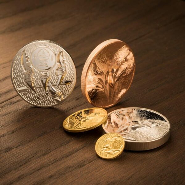 2020 Mongolia 1/10th Ounce Majestic Eagle Gold Coin