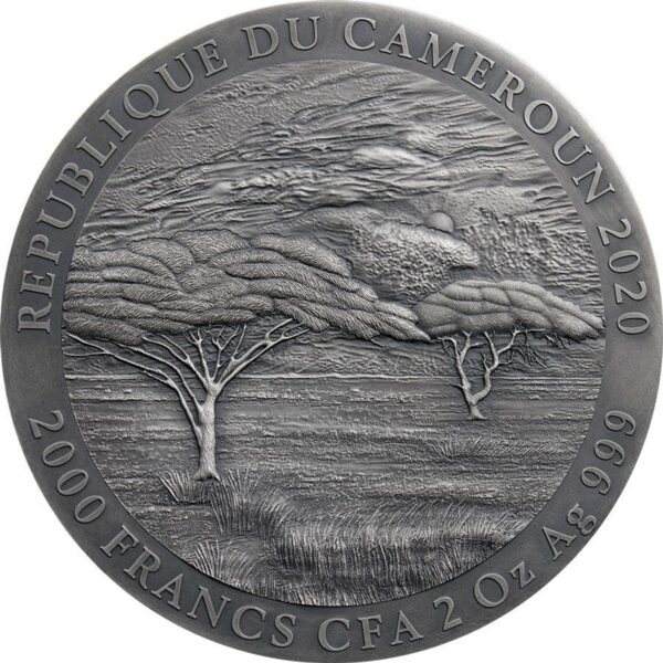 2020 Cameroon Panthera Leo Expressions of Wildlife Silver Coin