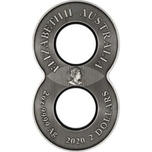 2020 Australia 2 Ounce Figure 8 Dragon & Phoenix Silver Coin