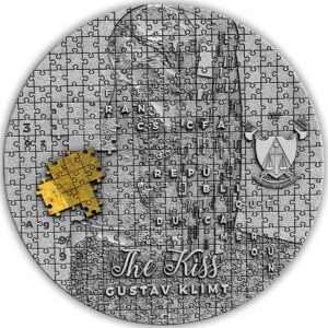 2020 Cameroon Gustav Klimt The Kiss Puzzle Art Silver Coin