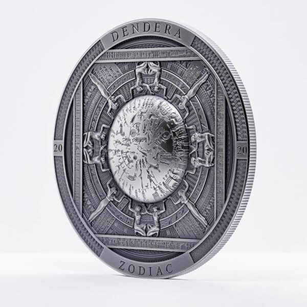 2020 Cook Islands 3 Ounce Dendera Zodiac Silver Coin