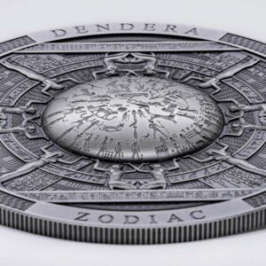 2020 Cook Islands Dendera Zodiac High Relief Antique Finish Silver Coin