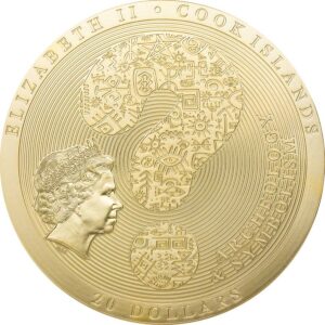 Dendera Zodiac High Relief Gold Gilded Silver Coin