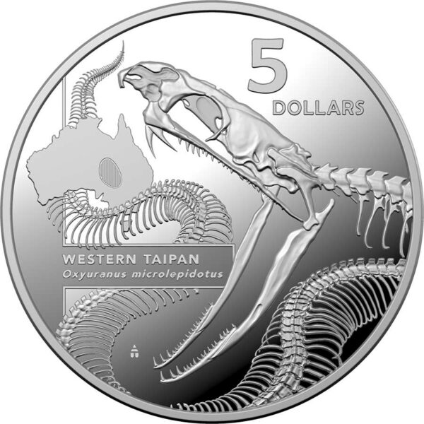 2020 Australia 1 Ounce Inside Australia's Most Dangerous - Western Taipan Silver Proof Coin
