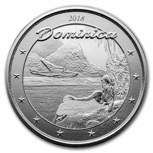 2018 Dominica 1 Ounce Isle of Nature .999 BU Silver Coin