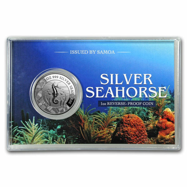 2018 Samoa Seahorse .999 Reverse Proof Silver Coin