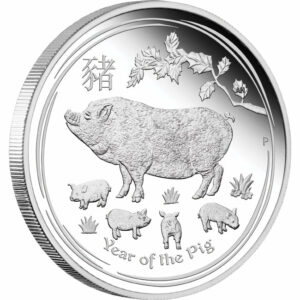 2019 Australia 1 Ounce Lunar Year Of The Pig Silver Proof Coin