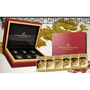2020 Solomon Islands 6 X 1/2 Gram Tribute Edition Chinese Dragon Gold Coin Collection