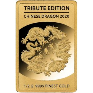 2020 Solomon Islands 1/2 Gram Chinese Dragon .9999 Gold Coin