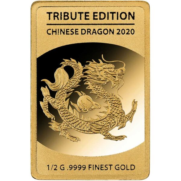 2020 Solomon Islands 1/2 Gram Chinese Dragon .9999 Gold Coin 2