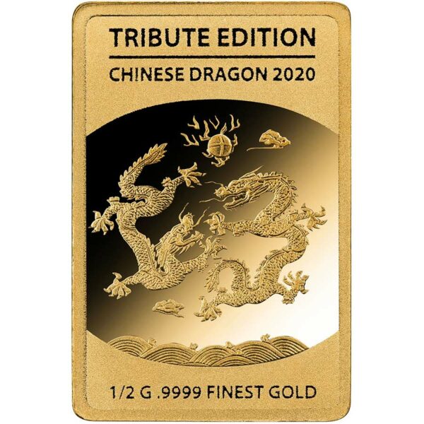 2020 Solomon Islands 1/2 Gram Chinese Dragon .9999 Gold Coin 3