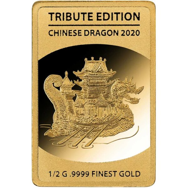 2020 Solomon Islands 1/2 Gram Chinese Dragon .9999 Gold Coin 4