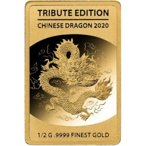 2020 Solomon Islands 1/2 Gram Chinese Dragon .9999 Gold Coin 5
