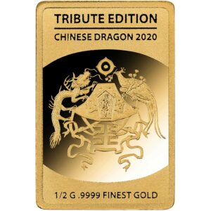 2020 Solomon Islands 1/2 Gram Chinese Dragon .9999 Gold Coin 6