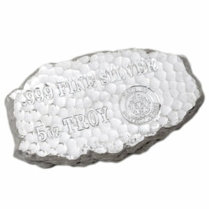 5 Ounce Tombstone Nugget Silver Bar