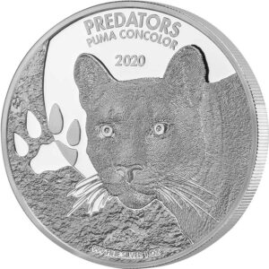 2020 Democratic Congo 1 Ounce Predators Puma Concolor Silver Coin