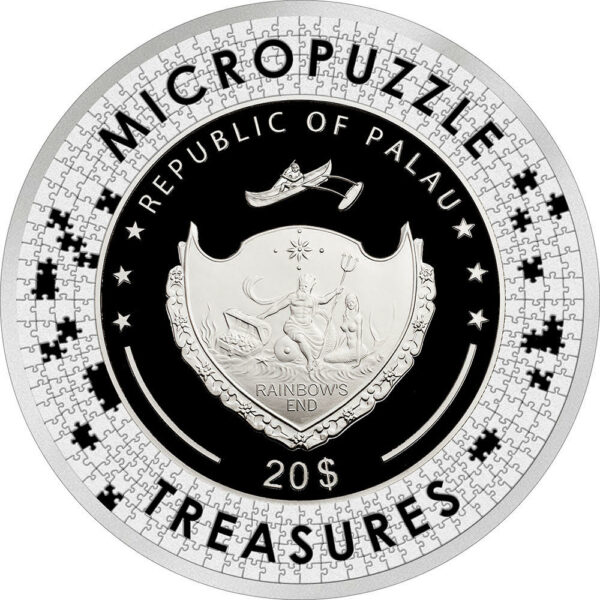 2020 Palau Renoir Two Sisters Micropuzzle Treasures Silver Coin