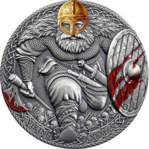 2020 Cameroon 3 Ounce Legendary Warriors Viking Axeman High Relief Antique Finish Silver Coin