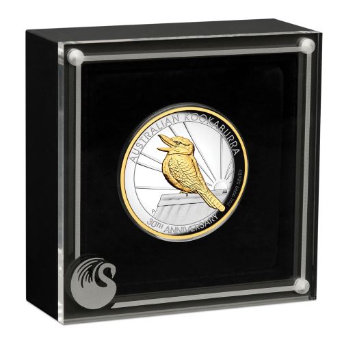 2020 Australian Kookaburra Gold Gilded High Relief Silver Proof Coin