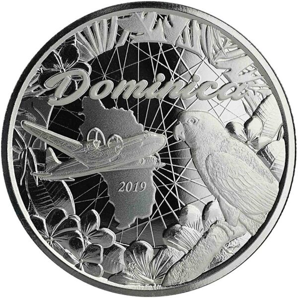 2019 Dominica 1 Ounce Isle of Nature "Parrot" .999 BU Silver Coin