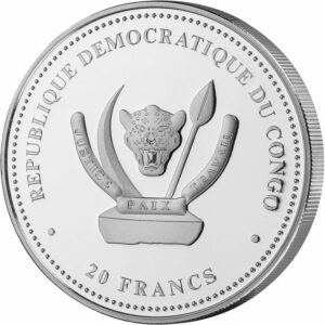 2019 Democratic Congo 1 Ounce Predators Great White Shark Silver Coin