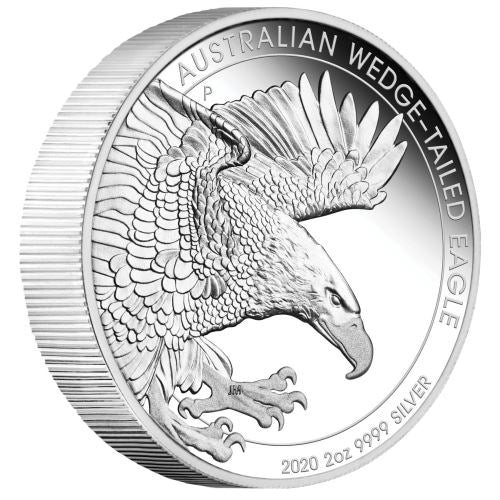 2020 Australia 2 Ounce Wedge Tailed Eagle Piedfort Silver Proof Coin