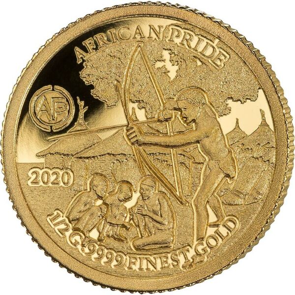 2020 African Pride 7 X 1/2 Gram Cradle of Humankind Gold Coin 1