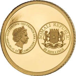 2020 African Pride 7 X 1/2 Gram Cradle of Humankind Gold Coin Cameroon Somalia