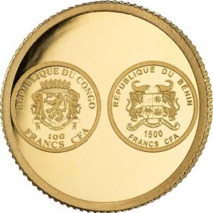 2020 African Pride 7 X 1/2 Gram Cradle of Humankind Gold Coin Benin Congo