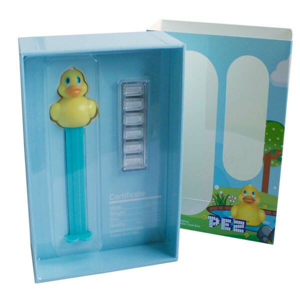 2020 30 Gram PEZ Rubber Duck Candies and Dispenser Silver Wafers