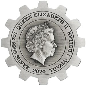 2020 Tuvalu 2 X 1 Ounce Industry in Motion Silver Coin