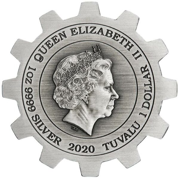 2020 Tuvalu 2 X 1 Ounce Industry in Motion Silver Coin