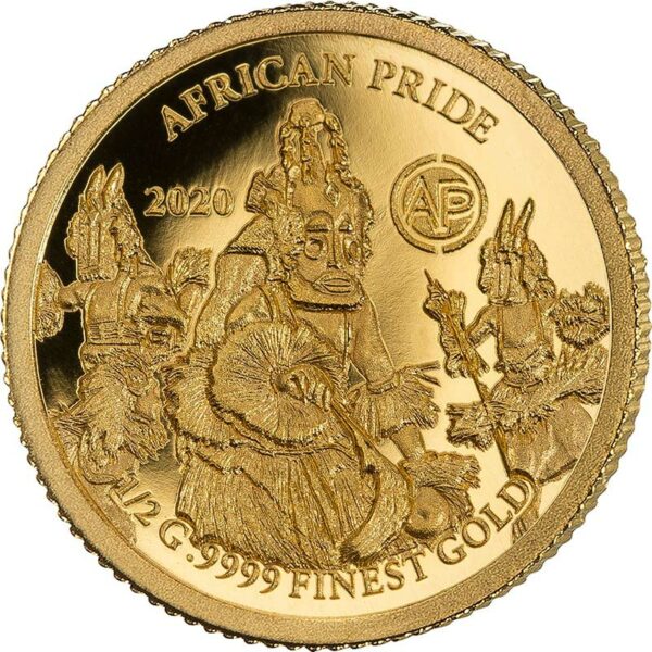 2020 African Pride 14 Nation 7 X 1/2 Gram .9999 Gold Proof Coin 6