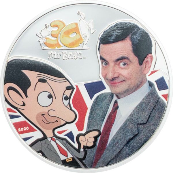 2020 Cook Islands 1 Ounce Mr. Bean 30th Anniversary Celebration Silver Proof Coin