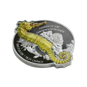 2020 Solomon Islands 1 Ounce Giants of the Galapagos Seahorse Silver Coin