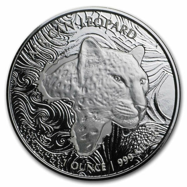 2019 Ghana 1 Ounce African Leopard Silver Coin