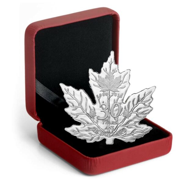 2018 RCM 30th Anniversary Maple Leaf Shaped Silver Proof Coin
