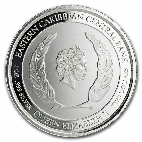2019 St. Lucia 1 Ounce Flamingo Silver Coin