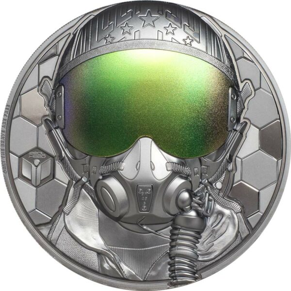 2020 Cook Islands 3 Ounce Real Heroes - Fighter Pilot Ultra High Relief Silver Proof Coin