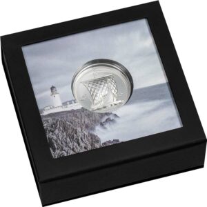 2020 Isle of Man 2 Ounce One Noble Piedfort Silver Proof Coin